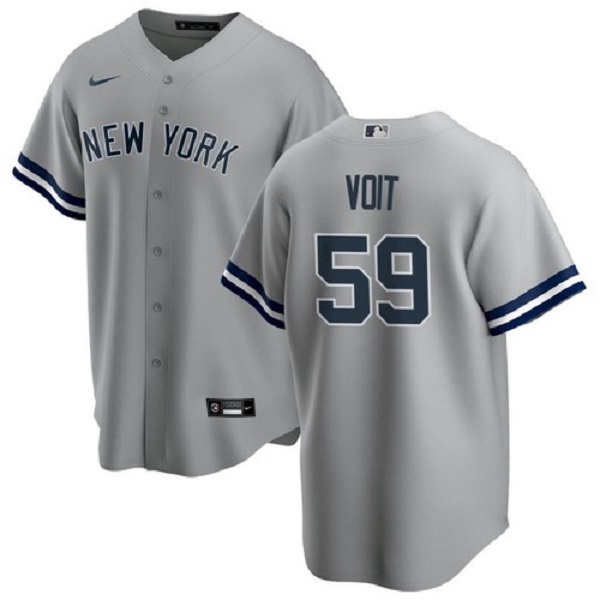 Men's New York Yankees #59 Luke Voit Gray Cool Base Stitched Jersey Men's New York Yankees #59 Luke Voit Gray Cool Base Stitched Jersey